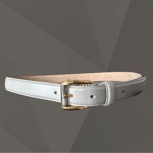 VTG 1996 Liz Claiborne Gray Gold Silver Tone Buckle Size L